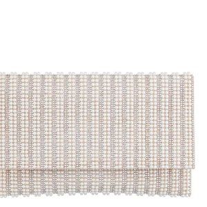 Women's Allover Imitation Pearl and Crystal Envelope Clutch
